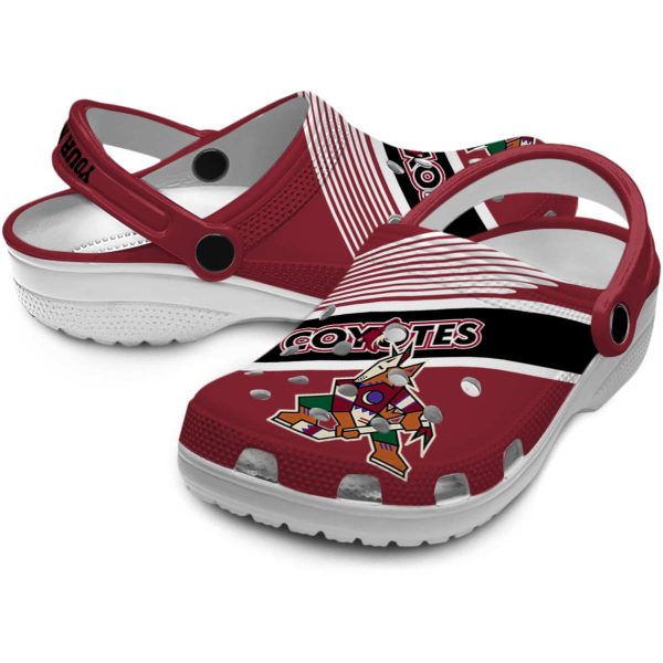 custom arizona coyotes vibrant dual tone clog high quality