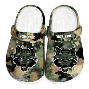 custom arkansas state red wolves camouflage craze clog best selling