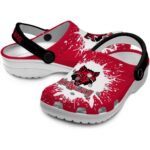 custom arkansas state red wolves splash art clog best selling