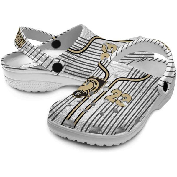 custom army black knights pinstripe pattern clog high quality