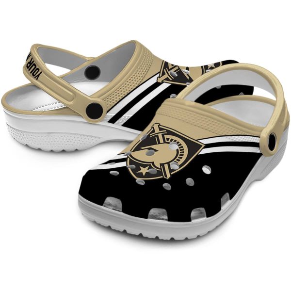 custom army black knights striped accents clog high quality