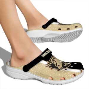 custom army black knights vertical stripes clog fashion forward