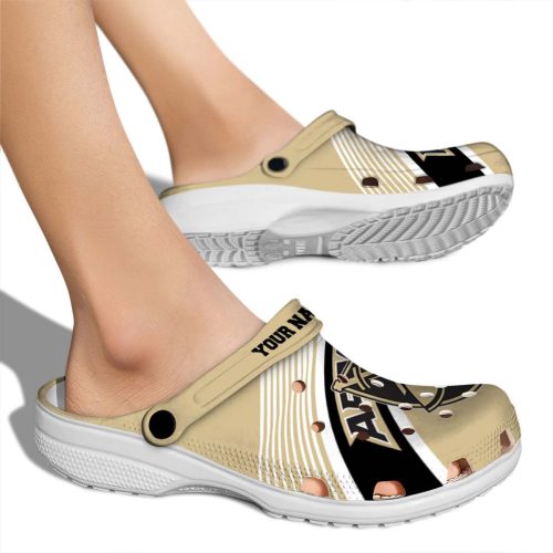 custom army black knights vibrant dual tone clog fashion forward