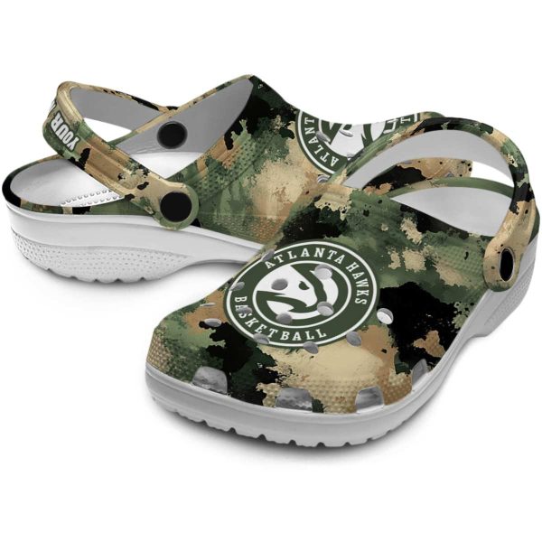 custom atlanta hawks camouflage craze clog high quality