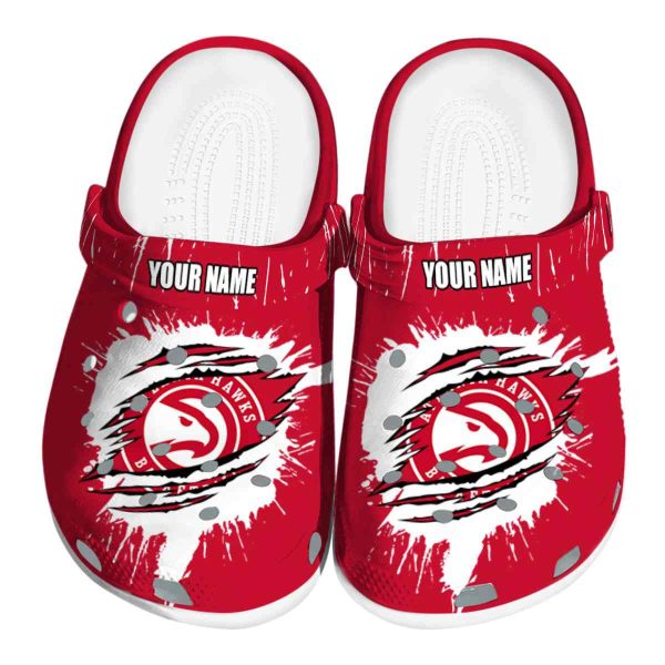 custom atlanta hawks splash motif background clog best selling