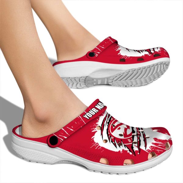 custom atlanta hawks splash motif background clog fashion forward