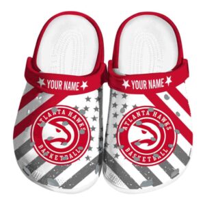 custom atlanta hawks star spangled graphic clog best selling