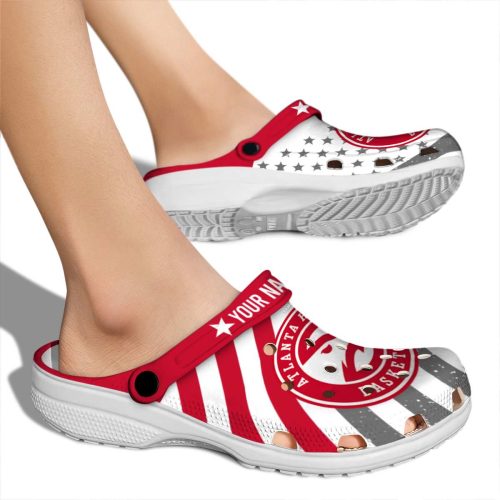 custom atlanta hawks star spangled graphic clog fashion forward