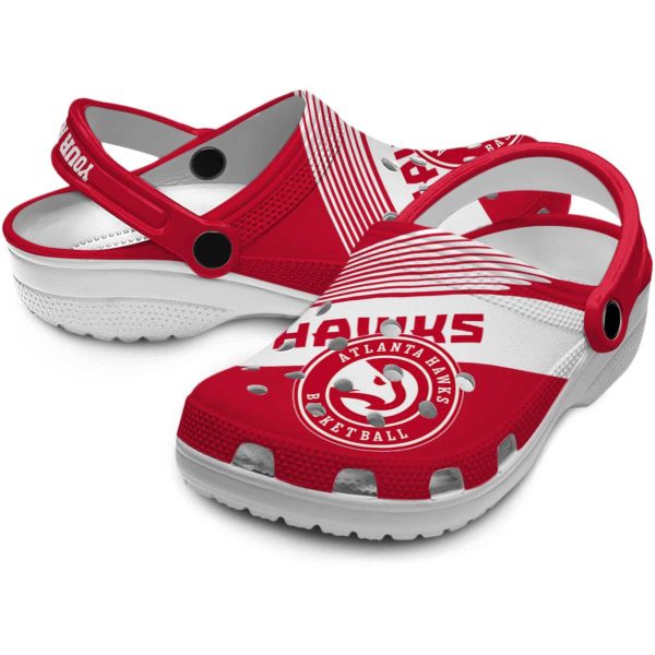 custom atlanta hawks vibrant dual tone clog high quality
