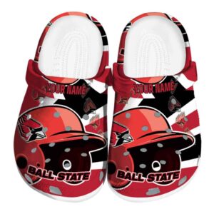 custom ball state cardinals baseball helmet clog best selling