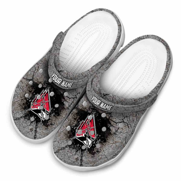 custom ball state cardinals cracked ground texture clog latest model
