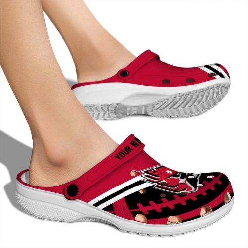 custom ball state cardinals football motif clog fashion forward