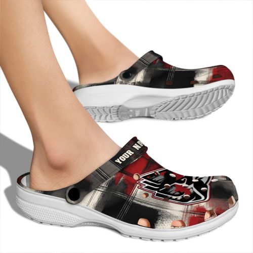 custom ball state cardinals plaid fusion clog fashion forward
