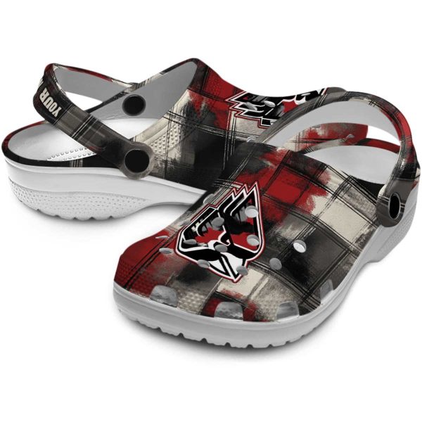 custom ball state cardinals plaid fusion clog high quality