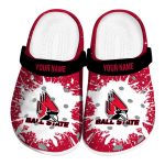 custom ball state cardinals splash art clog best selling