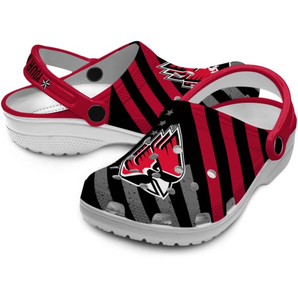 custom ball state cardinals star spangled graphic clog high quality