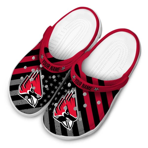 custom ball state cardinals star spangled graphic clog latest model
