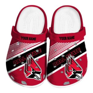 custom ball state cardinals vibrant dual tone clog best selling