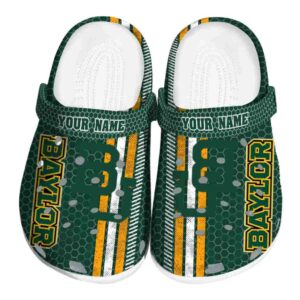 custom baylor bears contrasting stripes clog best selling