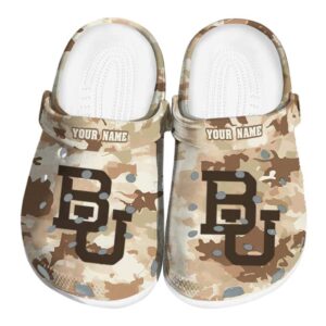custom baylor bears desert camo clog best selling