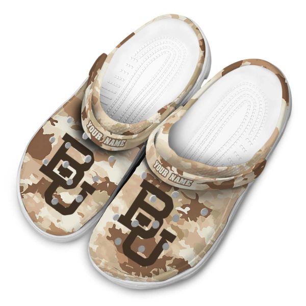 custom baylor bears desert camo clog latest model