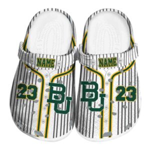 custom baylor bears pinstripe pattern clog best selling