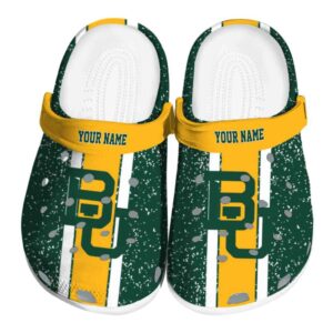 custom baylor bears vertical stripes clog best selling