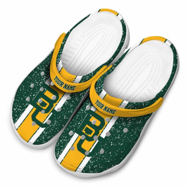 custom baylor bears vertical stripes clog latest model