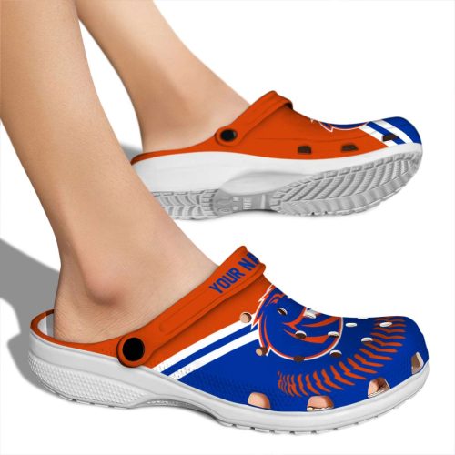 custom boise state broncos baseball motif clog fashion forward