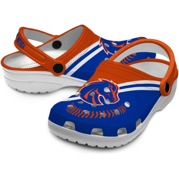 custom boise state broncos baseball motif clog high quality