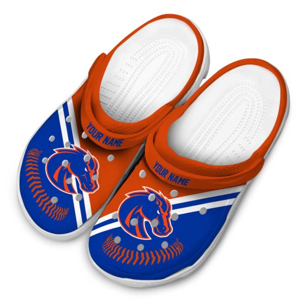custom boise state broncos baseball motif clog latest model