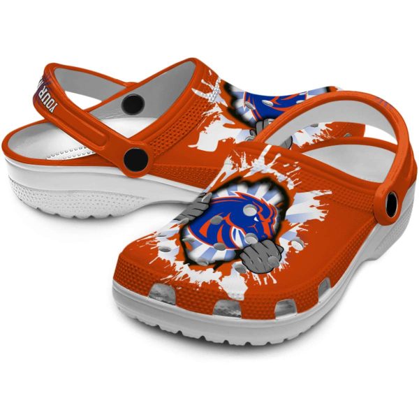 custom boise state broncos gripping hand clog high quality