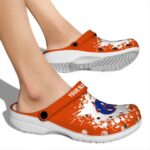 custom boise state broncos splatter background clog best selling