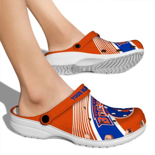 custom boise state broncos vibrant dual tone clog fashion forward