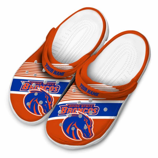 custom boise state broncos vibrant dual tone clog latest model