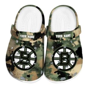 custom boston bruins camouflage craze clog best selling