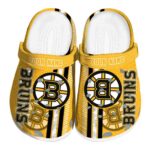 custom boston bruins contrasting stripes clog best selling
