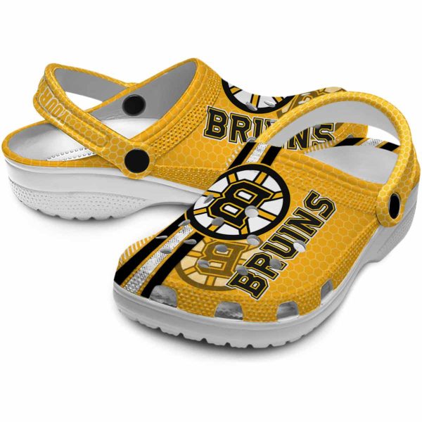 custom boston bruins contrasting stripes clog high quality