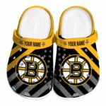 custom boston bruins star spangled graphic clog best selling
