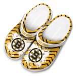 custom boston bruins zigzag paint burst clog best selling