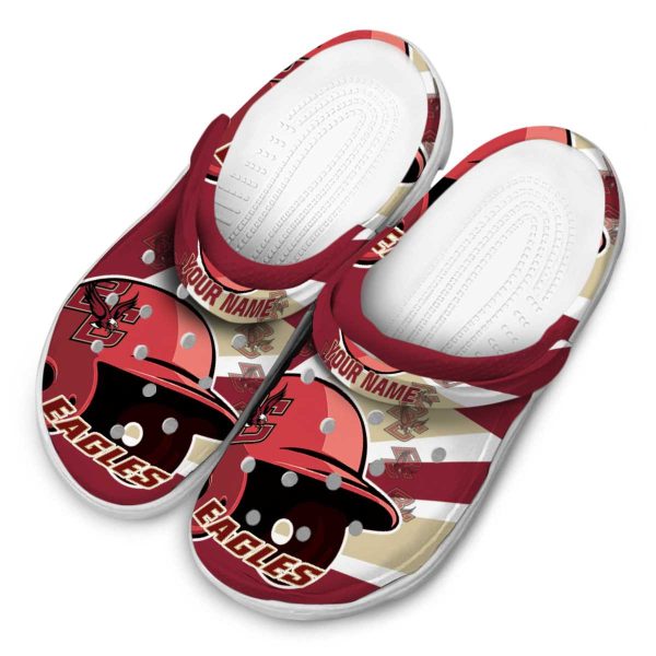 custom boston college eagles baseball helmet clog latest model