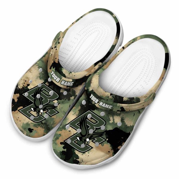 custom boston college eagles camouflage craze clog latest model