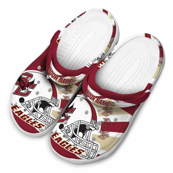 custom boston college eagles football helmet clog latest model