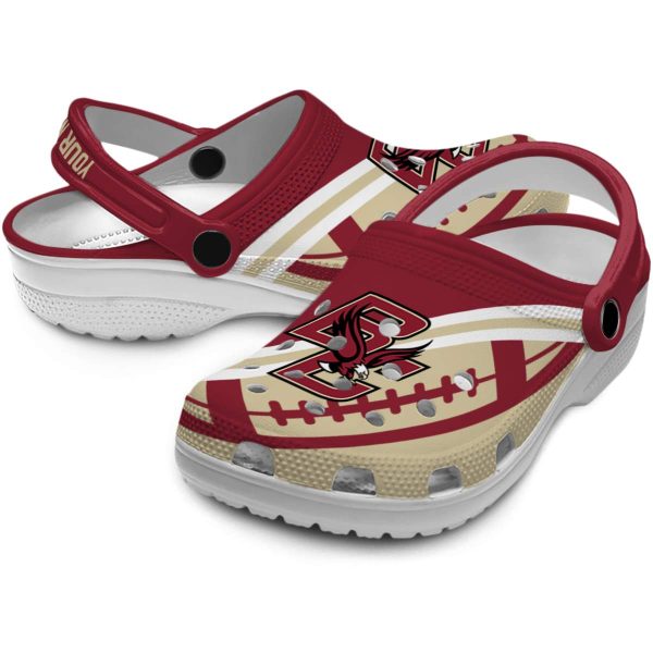 custom boston college eagles football motif clog high quality