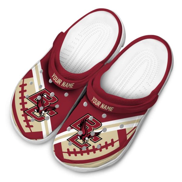 custom boston college eagles football motif clog latest model