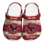 custom boston college eagles paint splatter graphics clog best selling