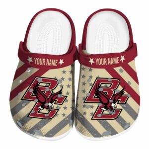 custom boston college eagles star spangled graphic clog best selling