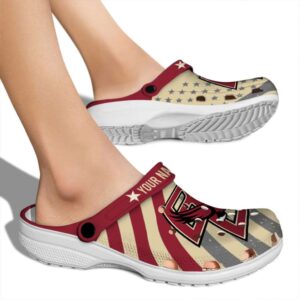 custom boston college eagles star spangled graphic clog fashion forward