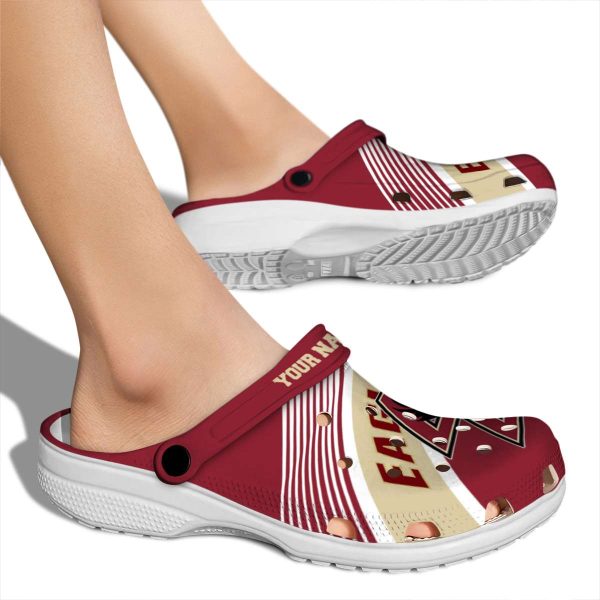 custom boston college eagles vibrant dual tone clog fashion forward
