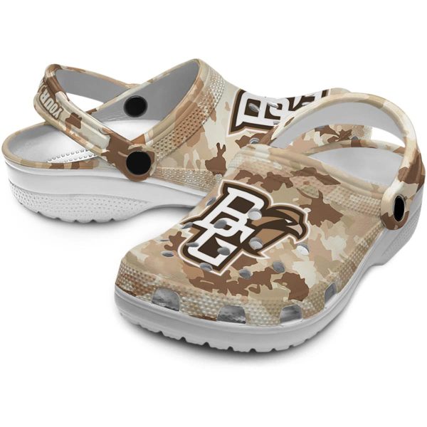 custom bowling green falcons desert camo clog high quality
